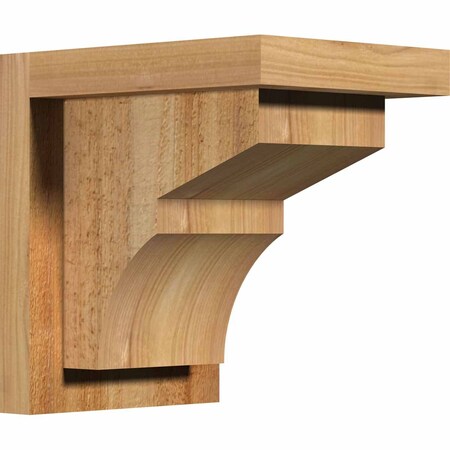 Ekena Millwork Monterey Rough Sawn Corbel w/Backplate, Western Red Cedar, 6"W x 8"D x 8"H COR06X08X08MON01RWR